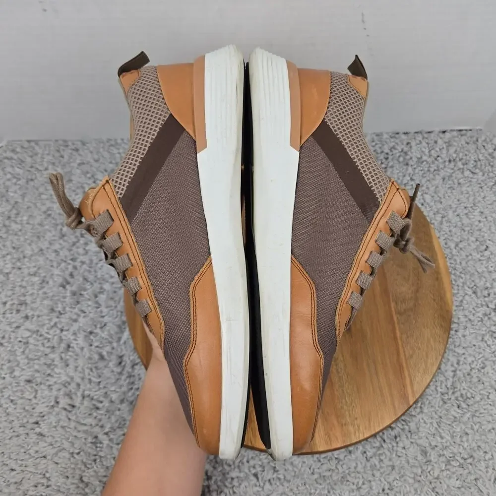 Wolf and Shepherd Mens 10 Crossover Victory Trainer Khaki Honey Brown Sneaker